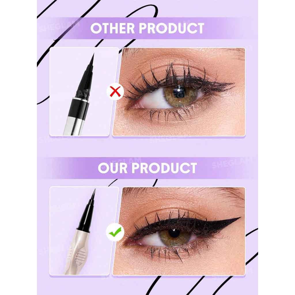 Sheglam Glide Control Liquid Eyeliner-Matte Black