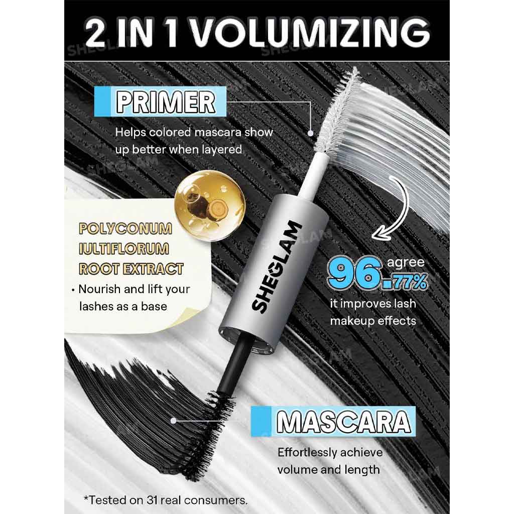 Sheglam All-In-One Primer & Tubing Volume Mascara-Tubing Black
