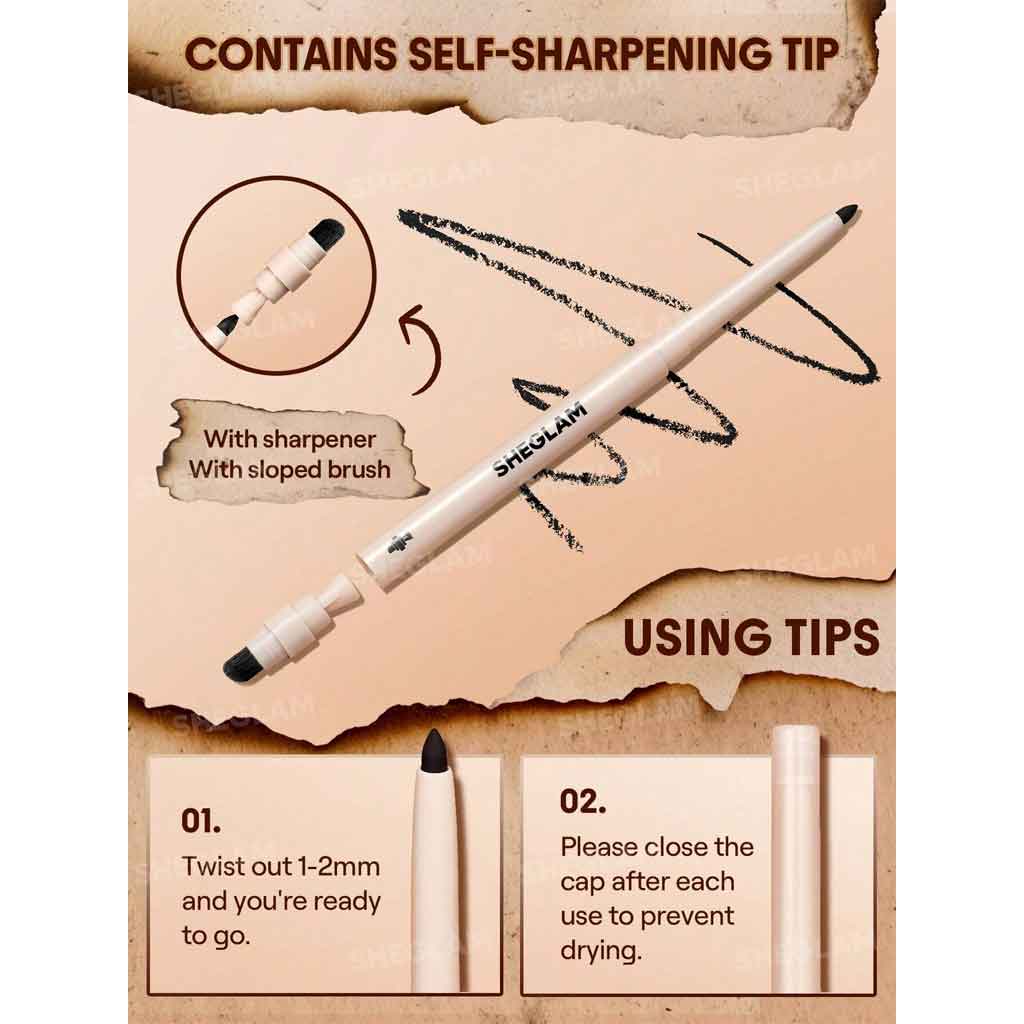 Sheglam Gel Glide Eyeliner Pencil-Black