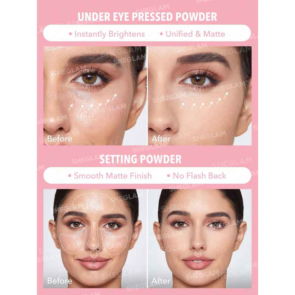 Sheglam Insta-Ready Face & Under Eye Setting Powder Duo-Bubblegum