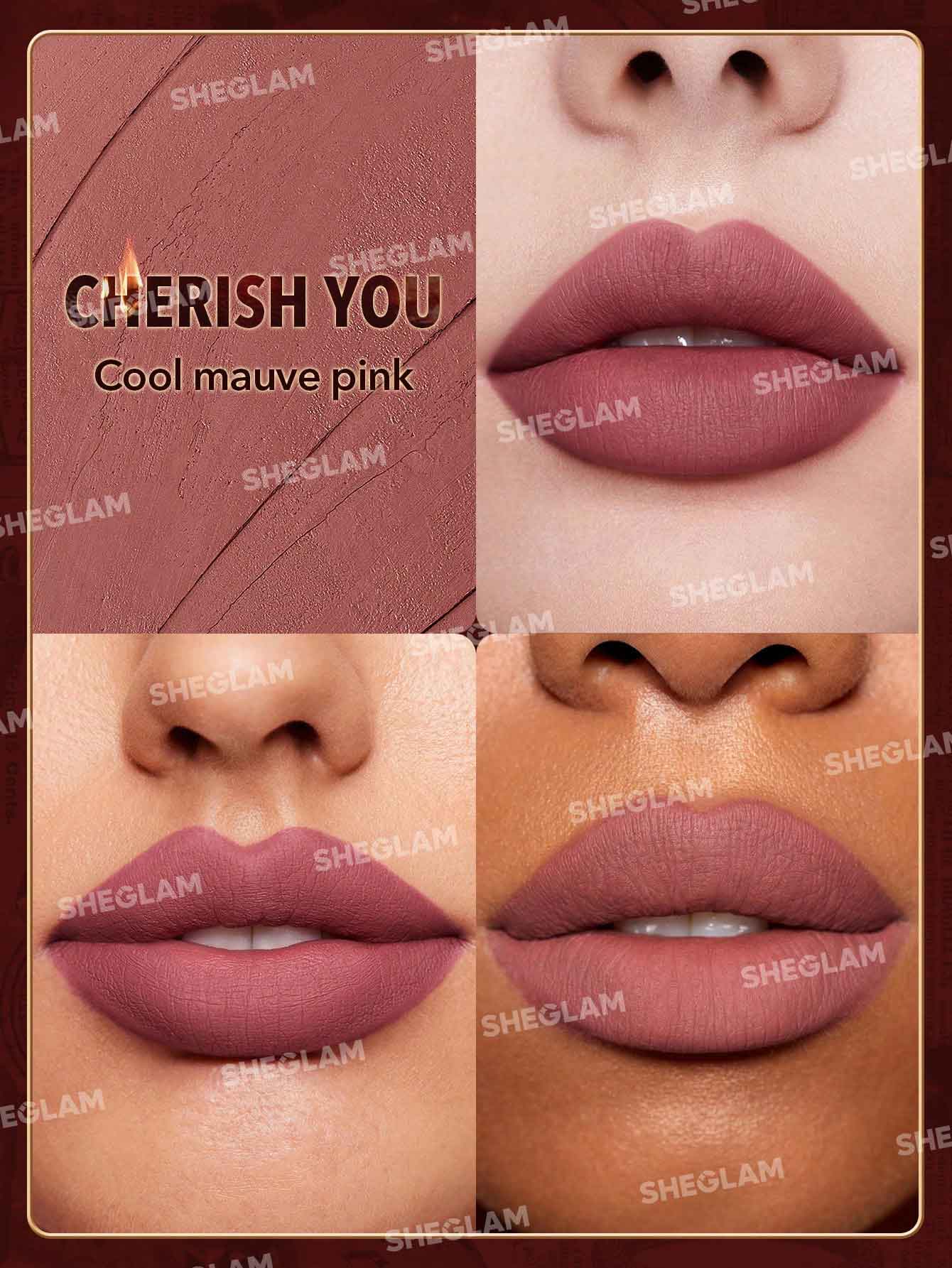 Sheglam Dynamatte Boom Long-Lasting Matte Lipstick (Ember Rose Ver.)
