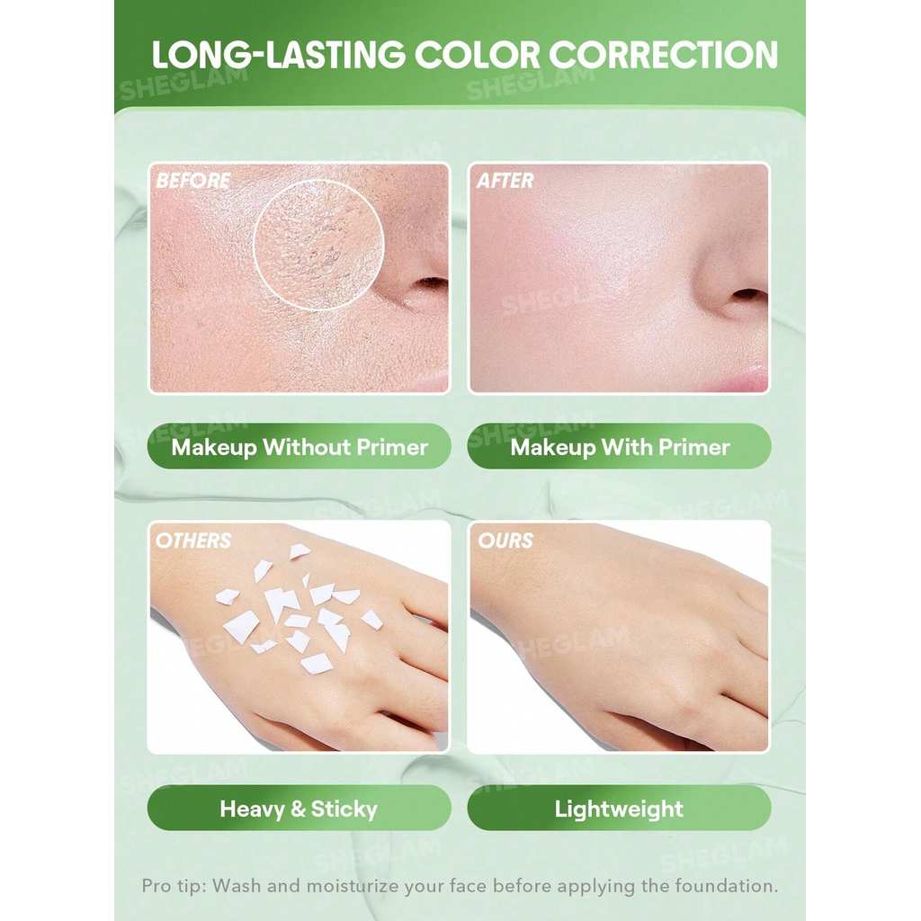 Sheglam Even Better Color Correcting Primer-Green