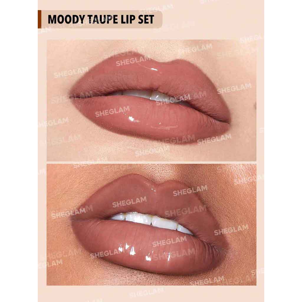 Sheglam Soft 90's Glam Lip Liner And Lip Duo Set