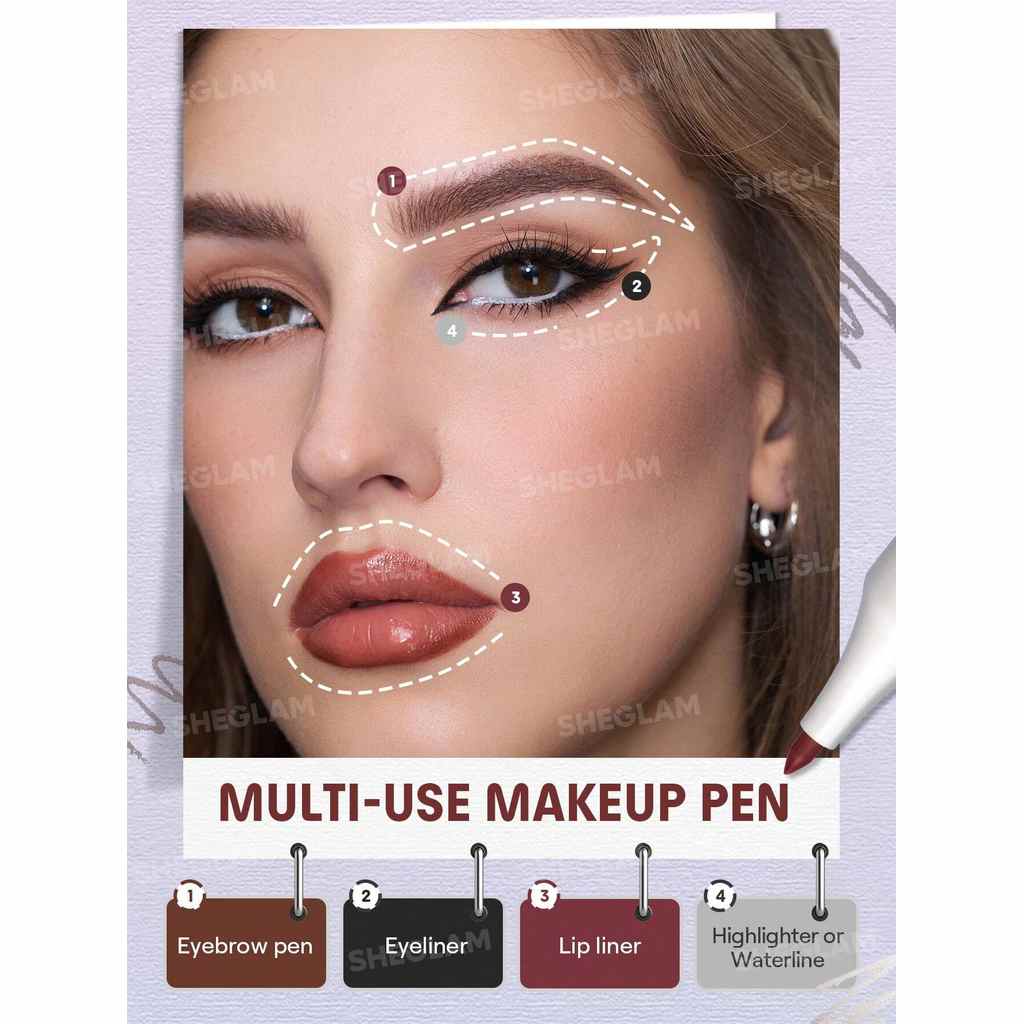 Sheglam The Everywhere 4-In-1 Pen-Multicolor