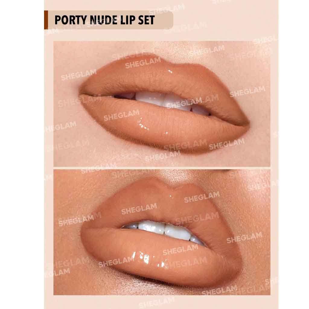 Sheglam Soft 90's Glam Lip Liner And Lip Duo Set