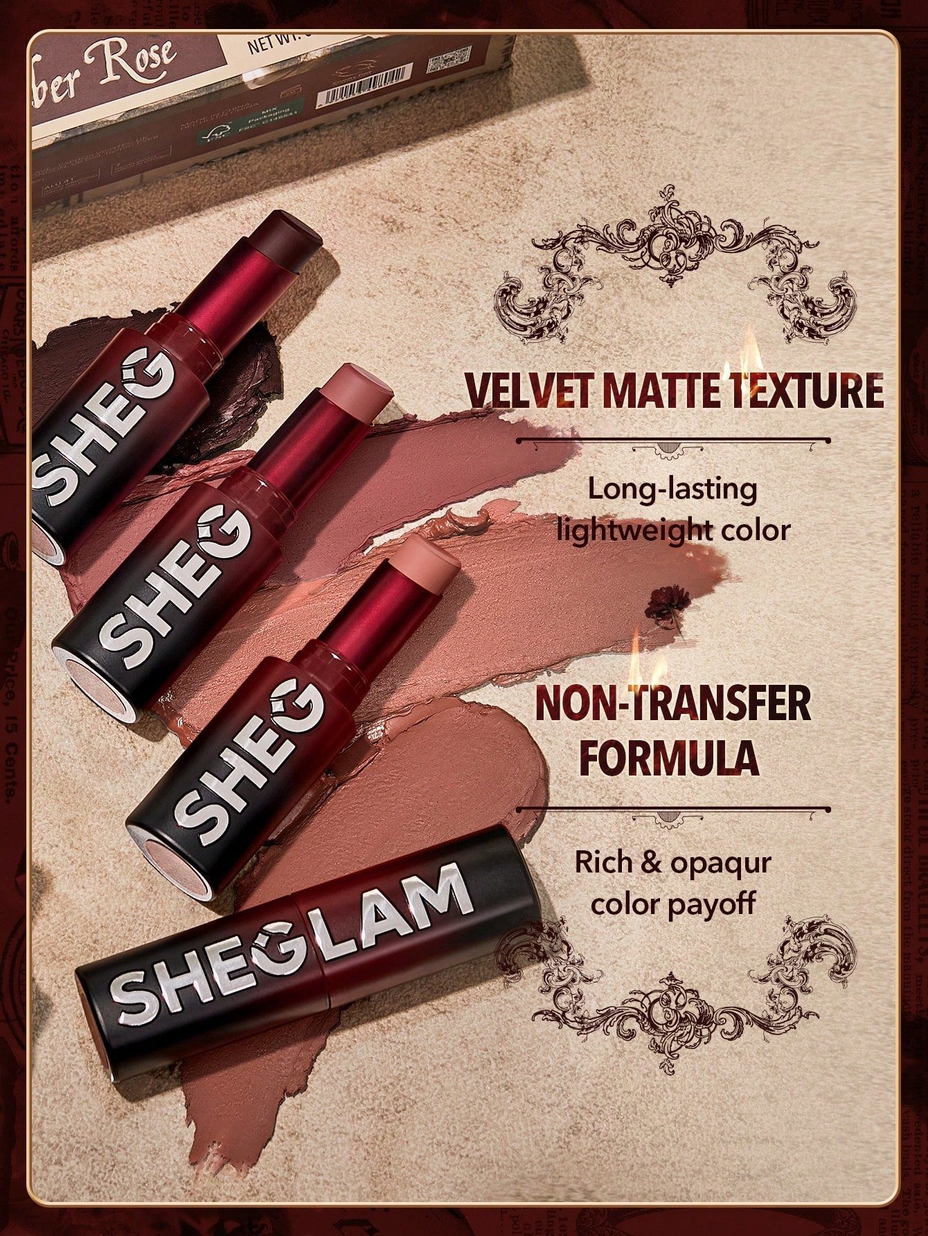 Sheglam Dynamatte Boom Long-Lasting Matte Lipstick (Ember Rose Ver.)