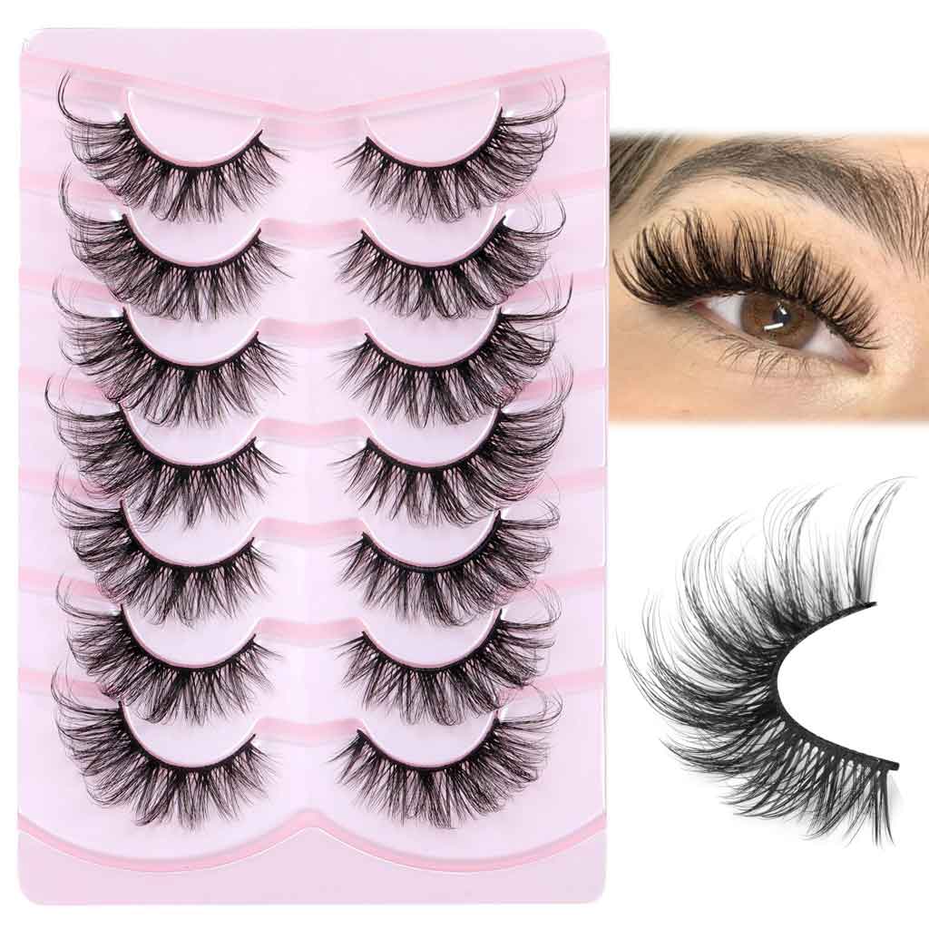 Shein Wispy 3D False Eyelashes for a Natural Glam Look – 7 Pair Set
