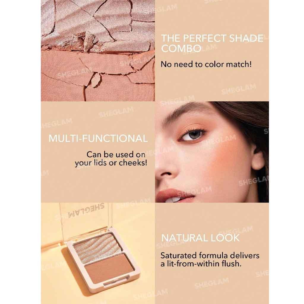 Sheglam Glam 101 Hybrid Highlighter & Blush Duo