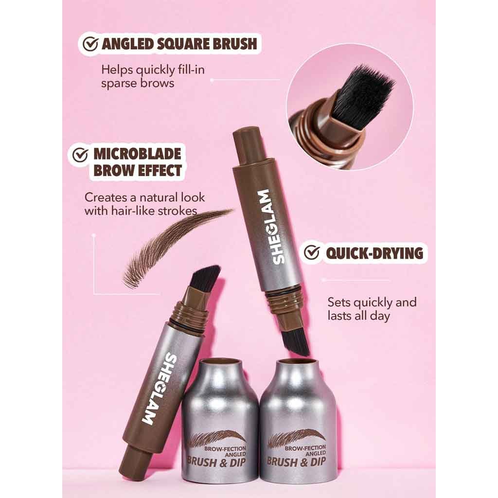 Sheglam Brow-Fection Angled Brush & Dip