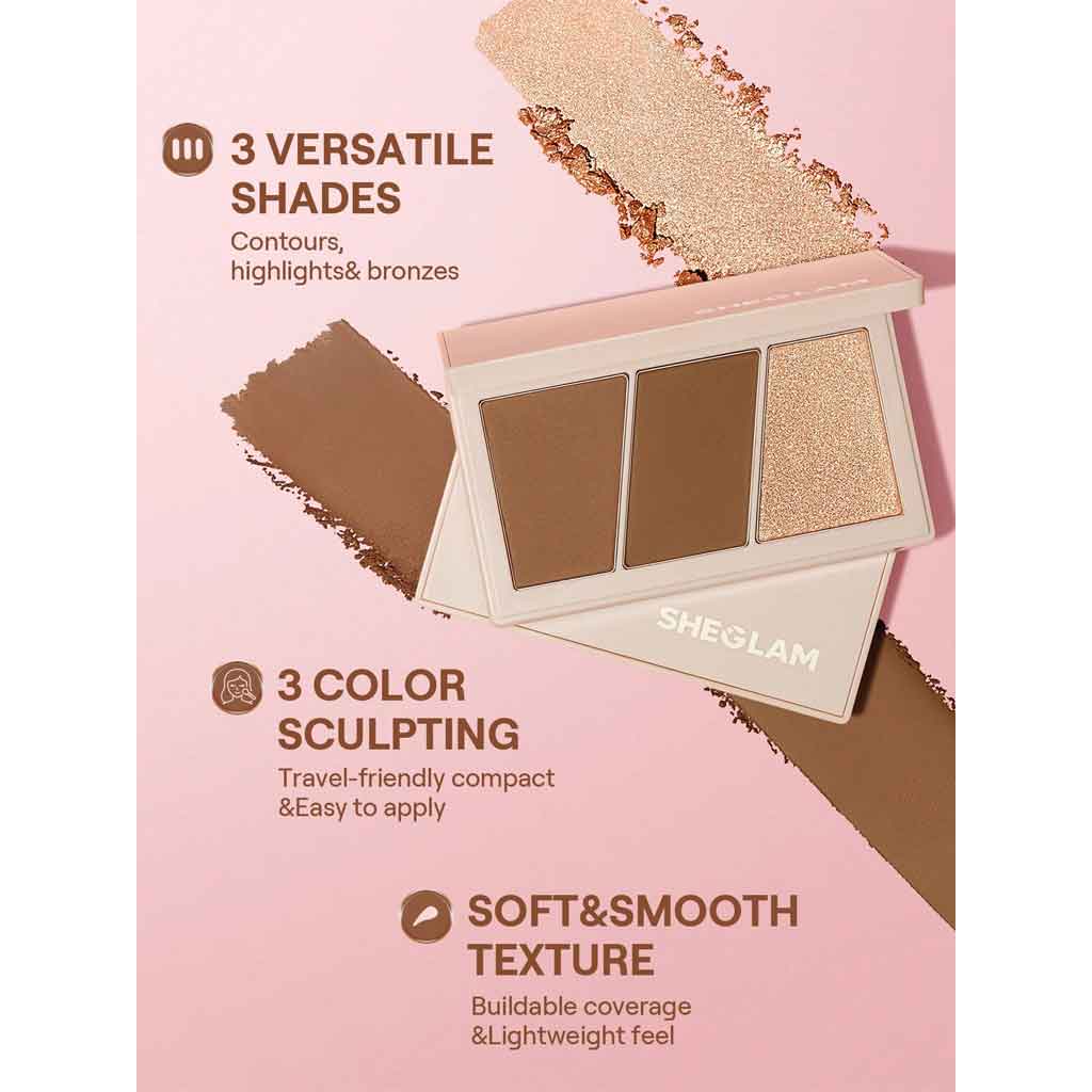 Sheglam Trio Hero Face Palette-Sand