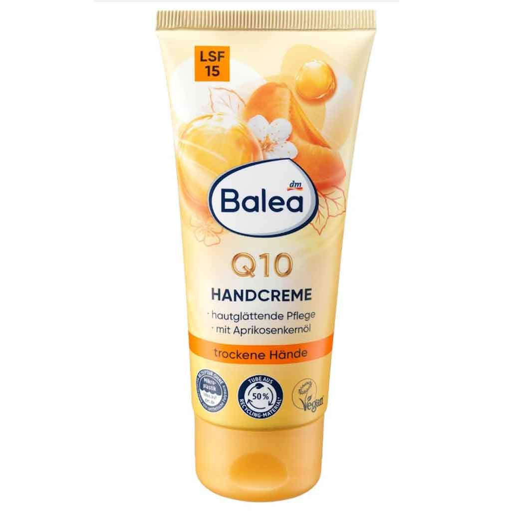 BALEA HAND CREAM Q10 WITH APRICOT OIL AND SPF15, 100ML