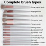 Shein Professional Makeup Brush Set Brown 13Pcs - Image 2