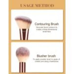 1pc Champagne-Colored Double-Ended makeup Brush - Image 2