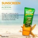 ⁦Farm Stay Aloe Vera Perfect Sun Cream SPF 50+⁩ - الصورة ⁦2⁩